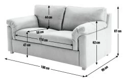 Habitat Florence Leather 2 Seater Sofa - Tan -Sofa Discount Store 9562532 R E001