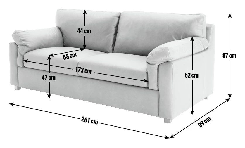 Habitat Florence Leather 3 Seater Sofa - Tan 6 Habitat Florence Leather 3 Seater Sofa - Tan - Image 4
