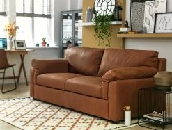Habitat Florence Leather 3 Seater Sofa - Tan 12 Habitat Florence Leather 3 Seater Sofa - Tan -Sofa Discount Store 9563988 R Z001C