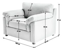 Habitat Florence Leather Armchair - Tan -Sofa Discount Store 9600511 R E001