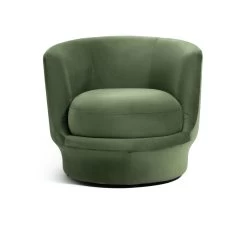 Habitat Ronda Velvet Accent Chair - Olive Green