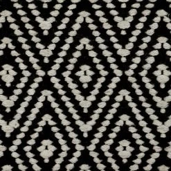 Kaikoo Durrie Cotton Footstool - Black & White 7 Kaikoo Durrie Cotton Footstool - Black & White -Sofa Discount Store 9619753 R B001