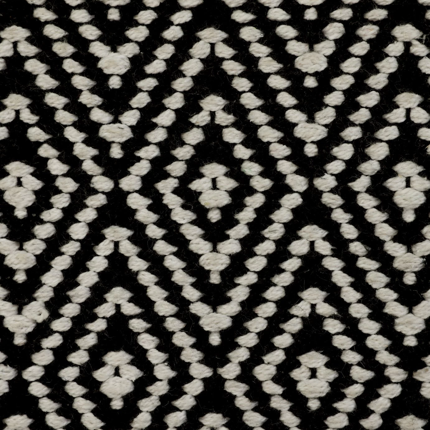 Kaikoo Durrie Cotton Footstool - Black & White 4 Kaikoo Durrie Cotton Footstool - Black & White - Image 2